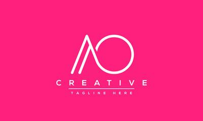 AO Letter Logo Design. Creative Modern Alphabet letters monogram icon A O, OA, A and O.