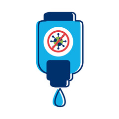 soap dispenser with covid 19 particle flat style