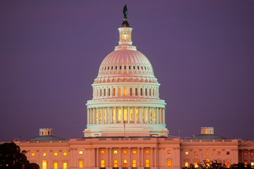United States Capitol Building at Sunset, Washington, D.C.