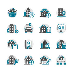 real estate vector icon set