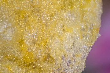 Close up of a yellow crisp