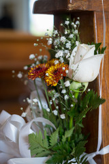wedding bouquet on the table