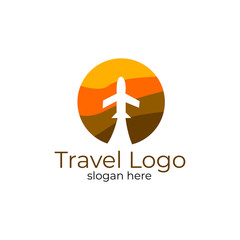 Obraz premium Booking plane logo templates.airplane logo.travel logo template.