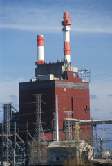 A horizontal image of a utility plant in Gary, Indiana