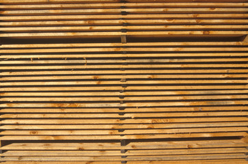 Stacks of wood at a Great Barrington, Massachusetts lumber yard