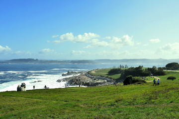 view of the coast of coru&ntilde;a, Galicia. Spain. Europe. October 9, 2019
