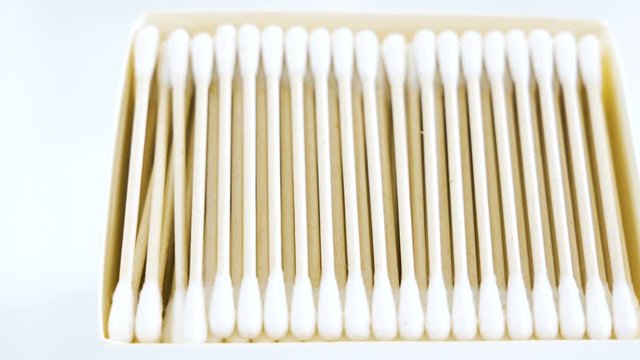 A pack of cotton buds inside the laboratory