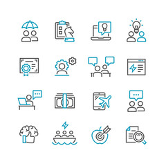 Icons for business, management, finance, strategy, planning, analytics
