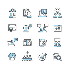 Icons for business, management, finance, strategy, planning, analytics
