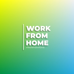 Background of Work from Home or banner with a simple and minimalist modern design. This background is suitable for the promotion of fashion both online and offline or for posting on social media.