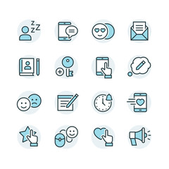 Vector icons of social networks
