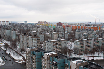 view of the city from the roof