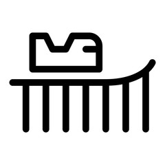 Amusement park roller coaster icon