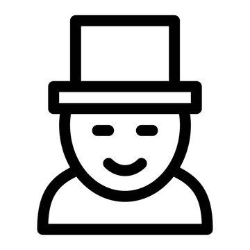 Magician icon in line style.