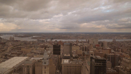 Fototapeta na wymiar Aerial view over the city of Philadelphia