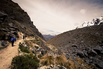 hiking trail in the mountains of Peru