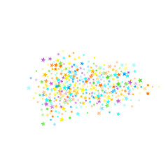 Rainbow Festive Confetti. Carnival Star Falling.
