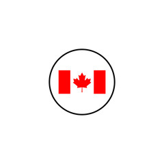 canada national flag vector with circle