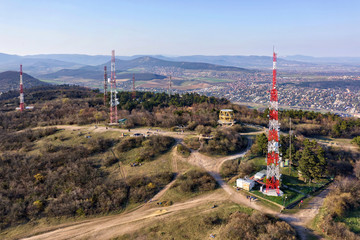 Harmashatar hill drone view Hungary Budapest