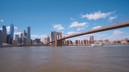 Brooklyn Bridge New York leading from Manhattan to Brooklyn