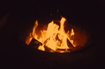 fire in firepit