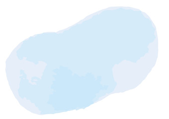 水彩風　丸い　吹き出しのイラスト