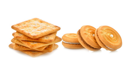 cookie piece on white background