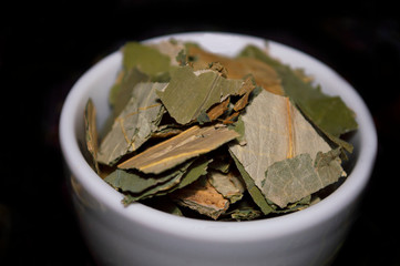 black tea leaves