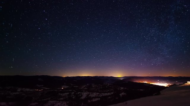 Winter time lapse in Carpatian mountains, 4k timelapse, downsized to HD, photographed on Nikon D800 camera.