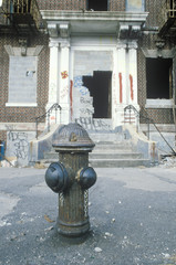 Inner city urban decay, South Bronx, NY City