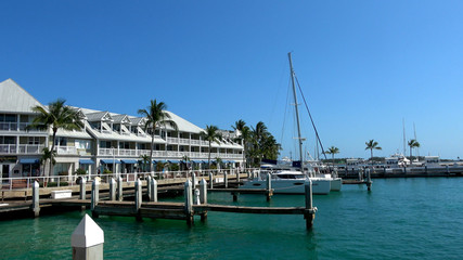 Beautiful pier at Key West on a sunny day