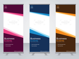 Business banner roll up set,standee banner template,Modern banner.