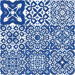 Antique portuguese azulejo ceramic.