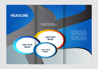 Professional business three fold flyer template, corporate brochure or cover design, can be use for publishing, print and presentation.
