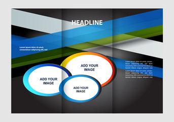 Professional business three fold flyer template, corporate brochure or cover design, can be use for publishing, print and presentation.
