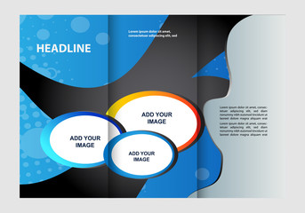 Professional business three fold flyer template, corporate brochure or cover design, can be use for publishing, print and presentation.
