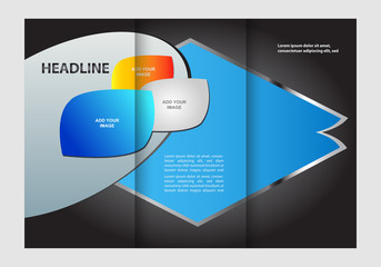 Professional business three fold flyer template, corporate brochure or cover design, can be use for publishing, print and presentation.
