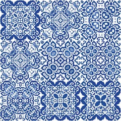 Decorative color ceramic azulejo tiles.