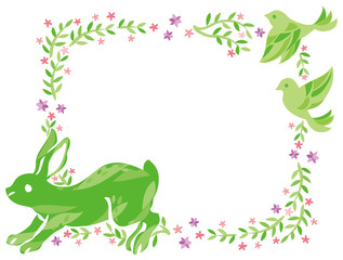 動物　植物　フレーム