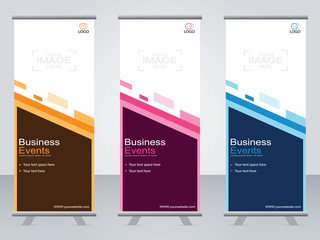 Business banner roll up set,standee banner template,Modern banner.