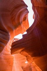 Light passing through above at Lower Antelope Arizona USA