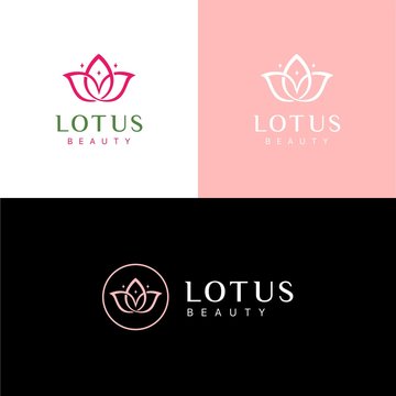 Abstract luxury lotus logo vector