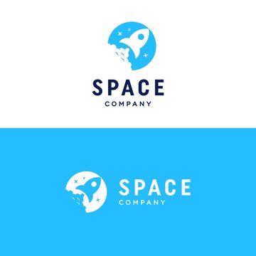 Rocket launcher flat logo vector