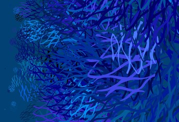 Light Pink, Blue vector background with wry lines.