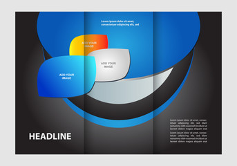 Corporate Tri Fold Brochure vector illustration
