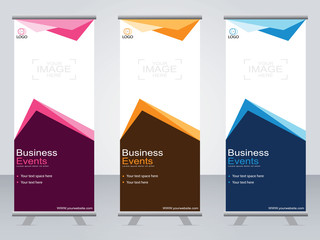 Business banner roll up set,standee banner template,Modern banner.