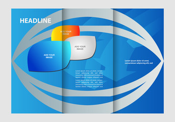 Corporate Tri Fold Brochure vector illustration
