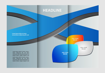 Corporate Tri Fold Brochure vector illustration
