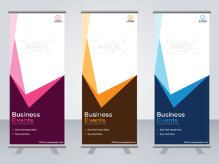 Business banner roll up set,standee banner template,Modern banner.