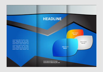 Corporate Tri Fold Brochure vector illustration
